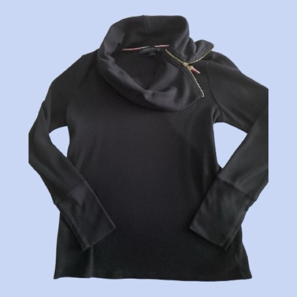 Tommy Hilfiger Black Cowl Neck Sweater